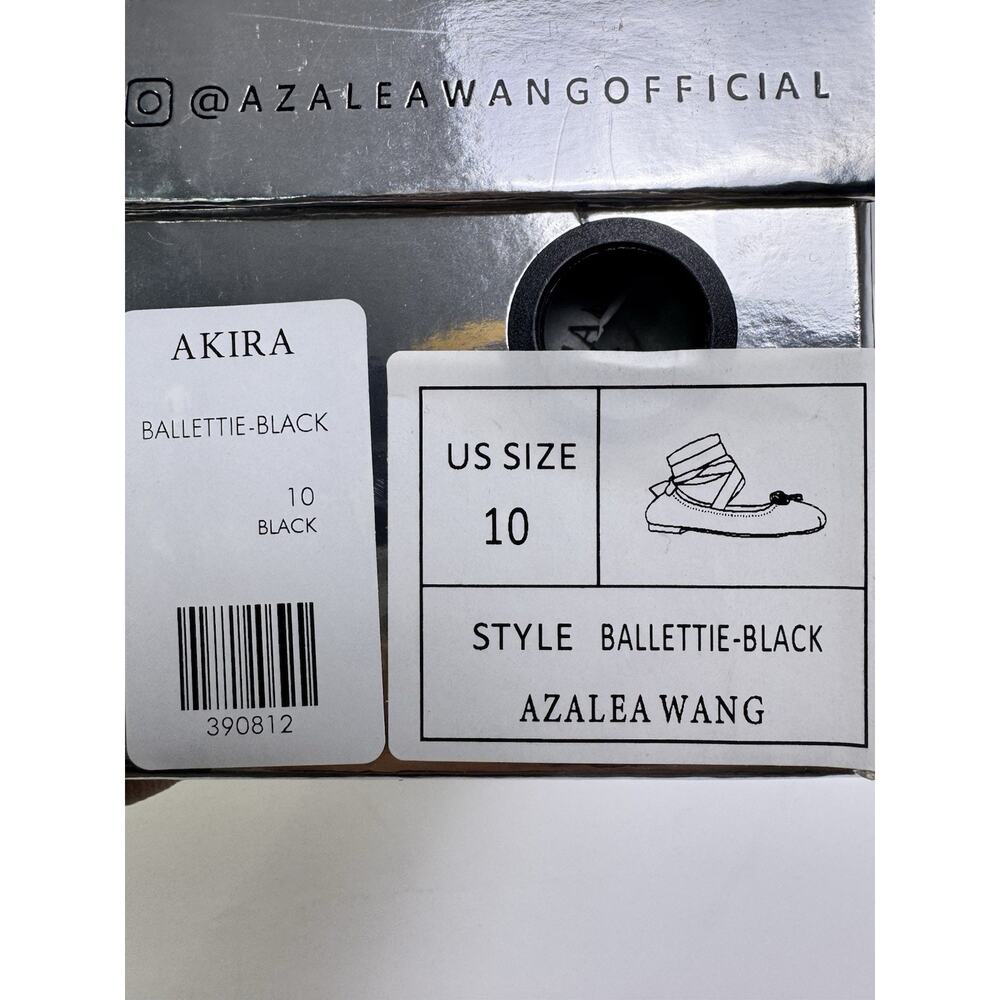 Azalea Wang Black Satin Ballet Flats Ballerina Slippers Bow Women’s Size 10 NIB - Picture 9 of 9